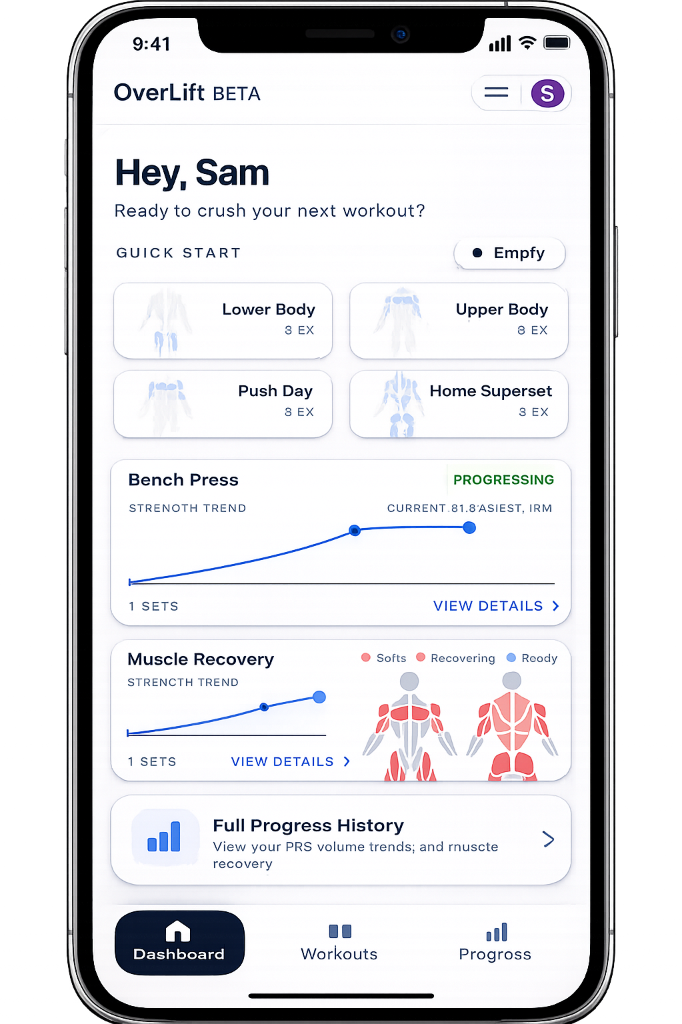 OverLift Pro Dashboard Mobile Mockup